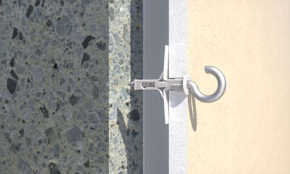 100 Un. Buchas Nylon para Placas de Gesso (Pladur) 10x40 ANCLA40 INDEX 3