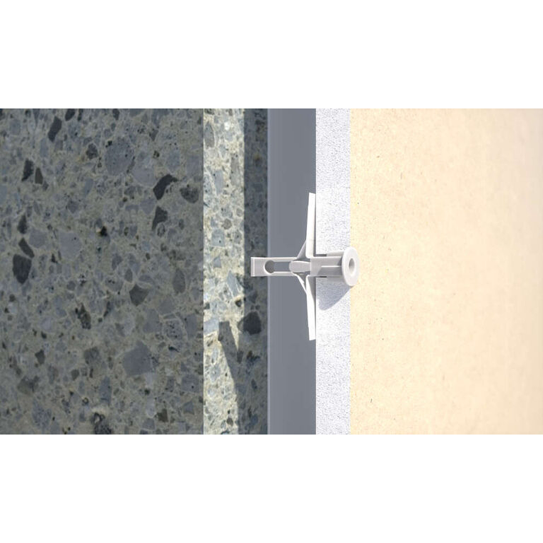 100 Un. Buchas Nylon para Placas de Gesso (Pladur) 10x47 ANCLA47 INDEX 2