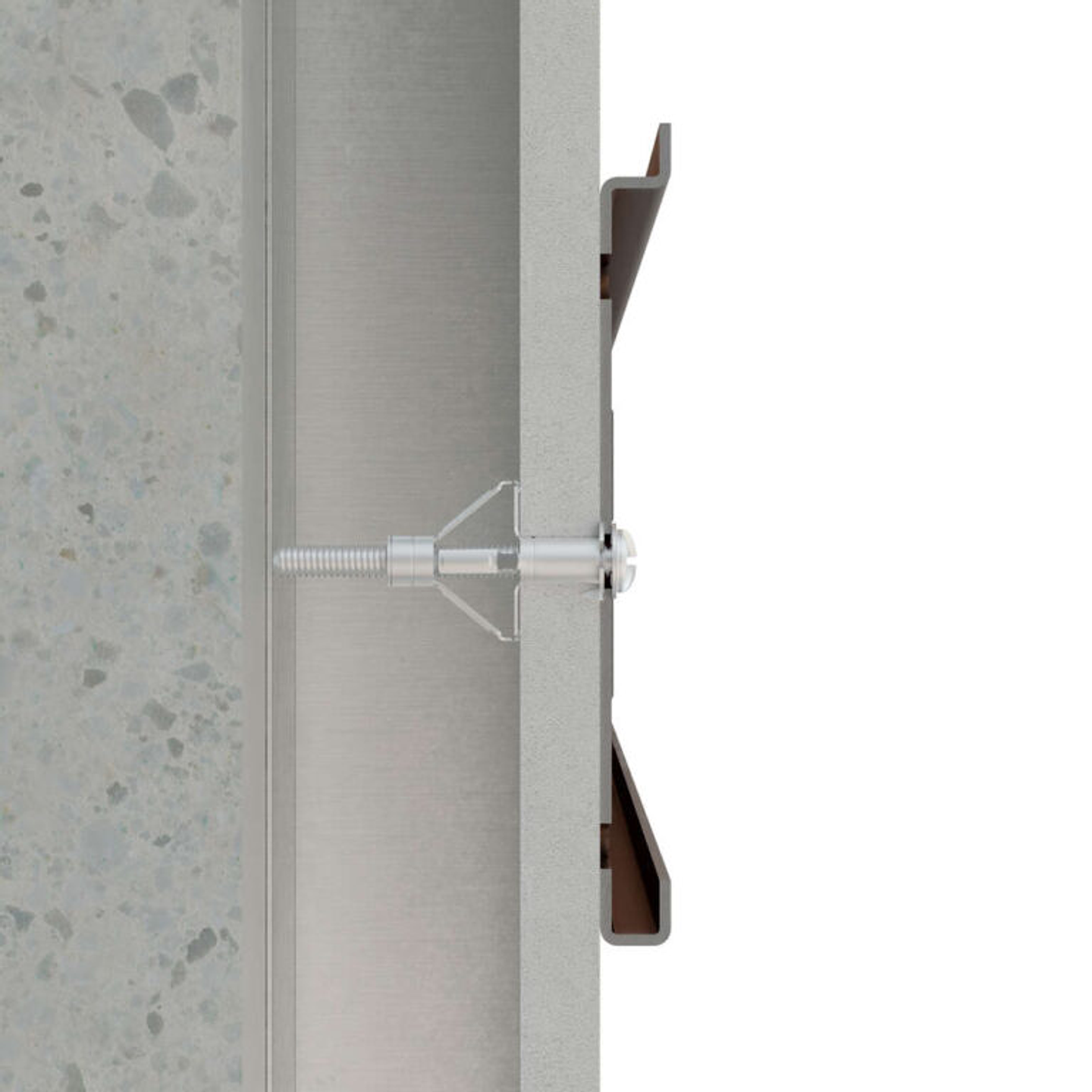 100 Un. Bucha Guarda-Chuva para Pladur Metálica Zincado M4X41 INCO432 INDEX 3