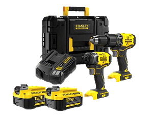 Kit Berbequim com Percussão + Aparafusadora Impacto V20-18V SFMCK461M2T FATMAX STANLEY