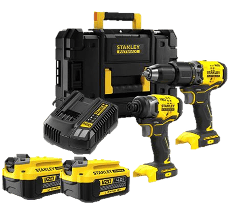 Kit Berbequim com Percussão + Aparafusadora Impacto V20-18V SFMCK461M2T FATMAX STANLEY