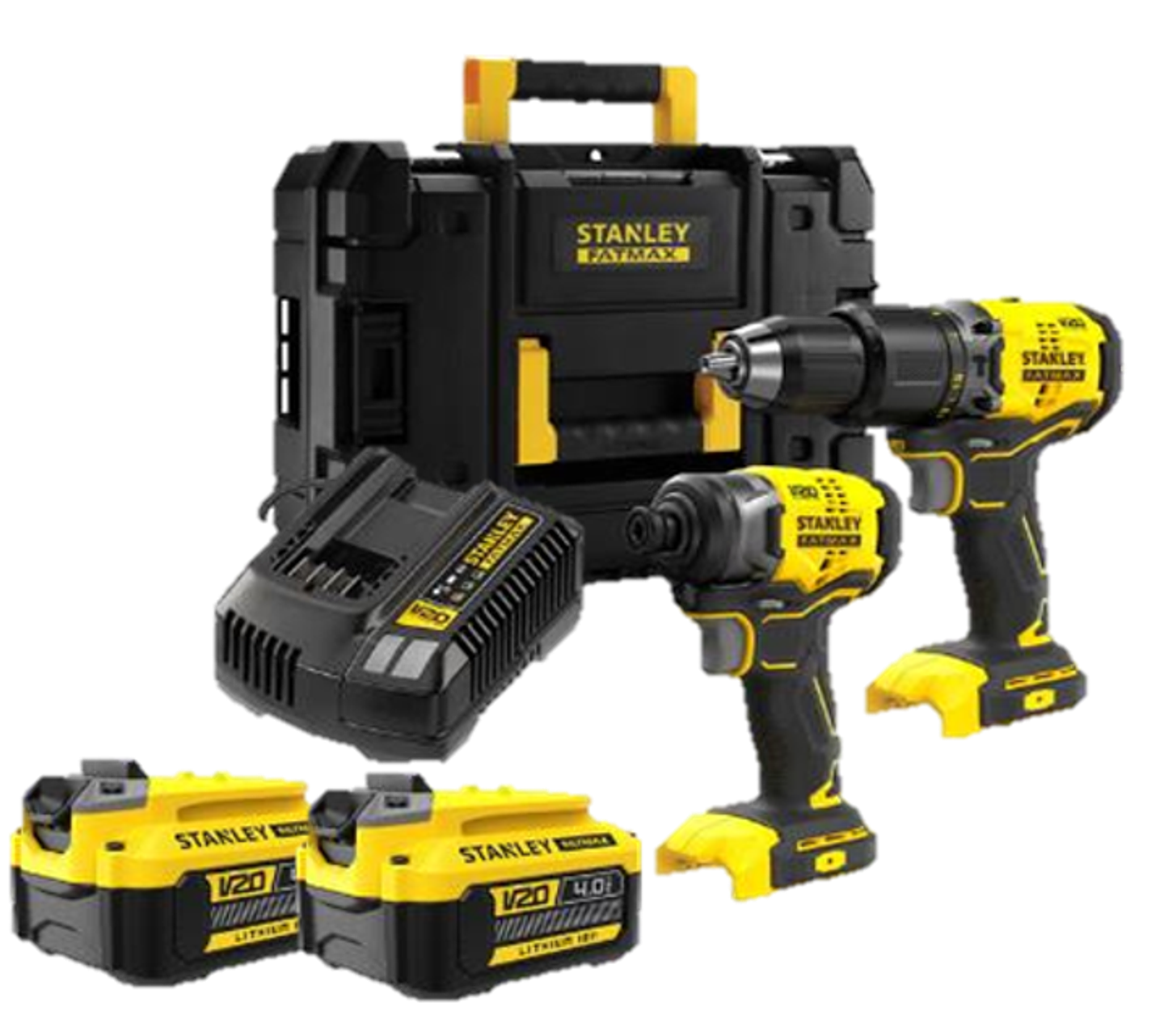 Kit Berbequim com Percussão + Aparafusadora Impacto V20-18V SFMCK461M2T FATMAX STANLEY 1