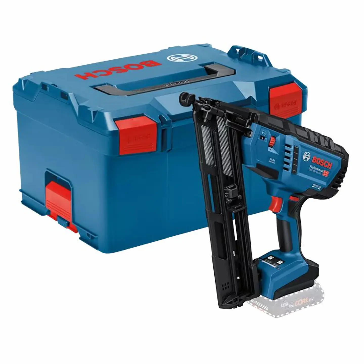 Pistola de pregos para madeira sem fio GNH 18V-64 MD + Mala L-BOXX BOSCH 1