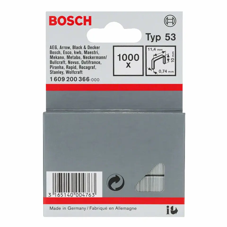 Agrafos Arame Fino TIPO 53 BOSCH 1