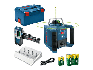 Nivel laser rotativo de linha vermelha GRL 300 HVG + LR 1 G em L-BOXX BOSCH