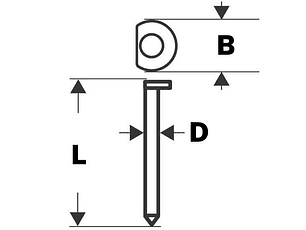 Prego de acabamento em AÇO INOX 34°, 1,8 mm/15 g BOSCH