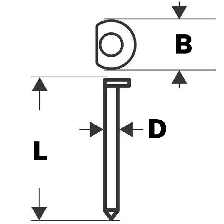 Prego de acabamento GALVANIZADO 34°, 1,8 mm/15 g BOSCH 3
