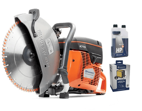Cortadora de Disco 350mm K 770 14'' 74 CC (Gasolina) com 1 Disco 350mm + Kit Serviço + Oleo HUSQVARNA