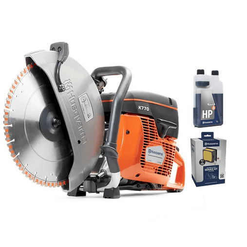 Cortadora de Disco 350mm K 770 14'' 74 CC (Gasolina) com 1 Disco 350mm + Kit Serviço + Oleo HUSQVARNA 1