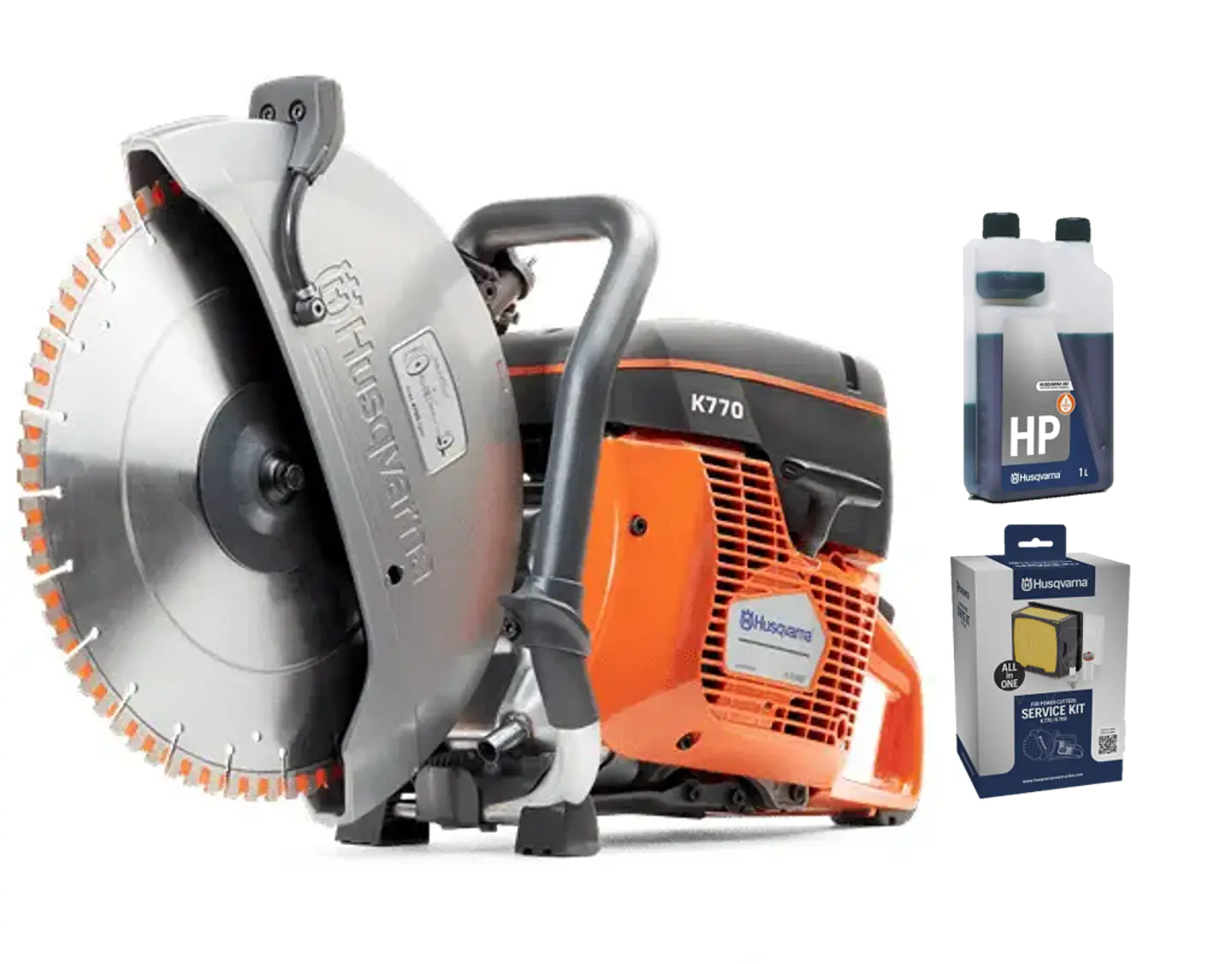 Cortadora de Disco 350mm K 770 14'' 74 CC (Gasolina) com 1 Disco 350mm + Kit Serviço + Oleo HUSQVARNA 1