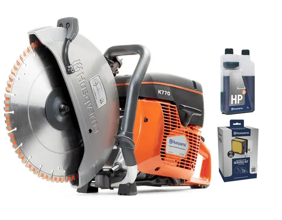 Cortadora de Disco 350mm K 770 14'' 74 CC (Gasolina) com 1 Disco 350mm + Kit Serviço + Oleo HUSQVARNA 1