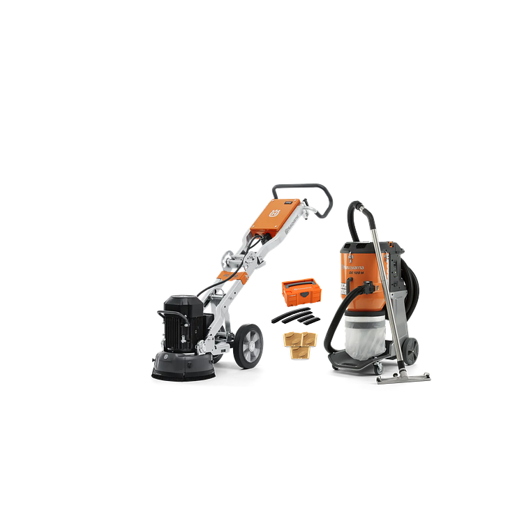 Lixadora/Polidora de Pavimentos PG 280 + Aspirador de Pó e Lama DE 120 H HUSQVARNA 1