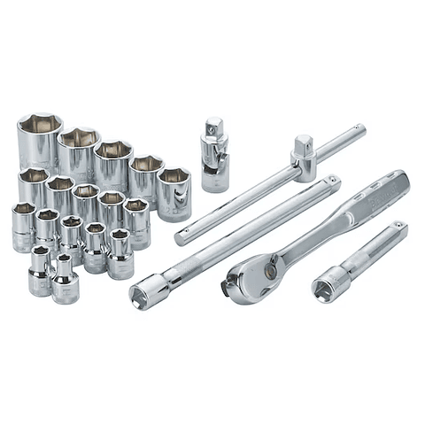 Jogo Roquete 1/2" 22 Peças 6 Faces de 8 a 32mm DWMT19241-1 DEWALT