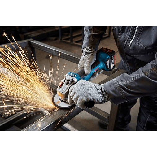 Rebarbadora sem fio GWS 18V-8 (125) + 2x baterias 18V 5.0Ah BOSCH 7