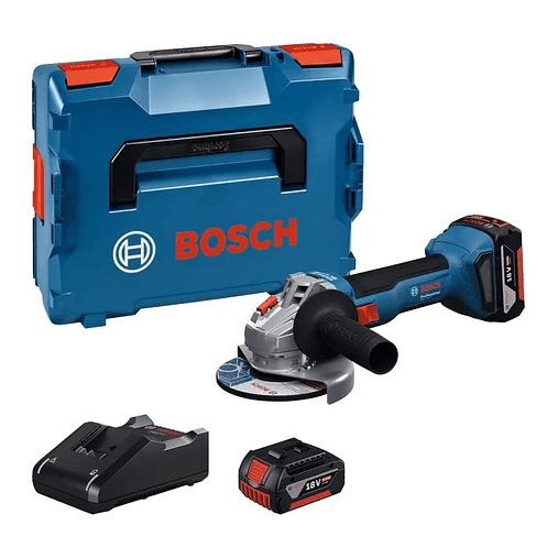 Rebarbadora sem fio GWS 18V-8 (125) + 2x baterias 18V 4.0Ah BOSCH 1