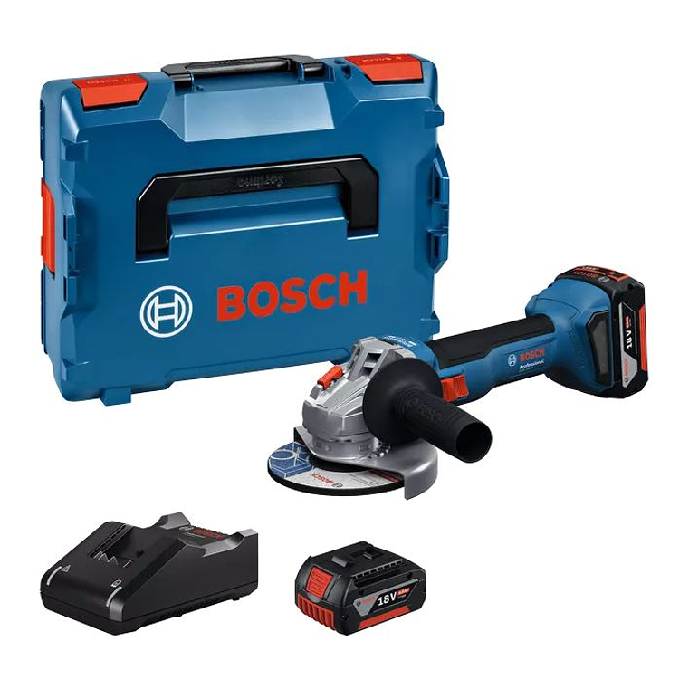 Rebarbadora sem fio GWS 18V-8 (125) + 2x baterias 18V 4.0Ah BOSCH 1