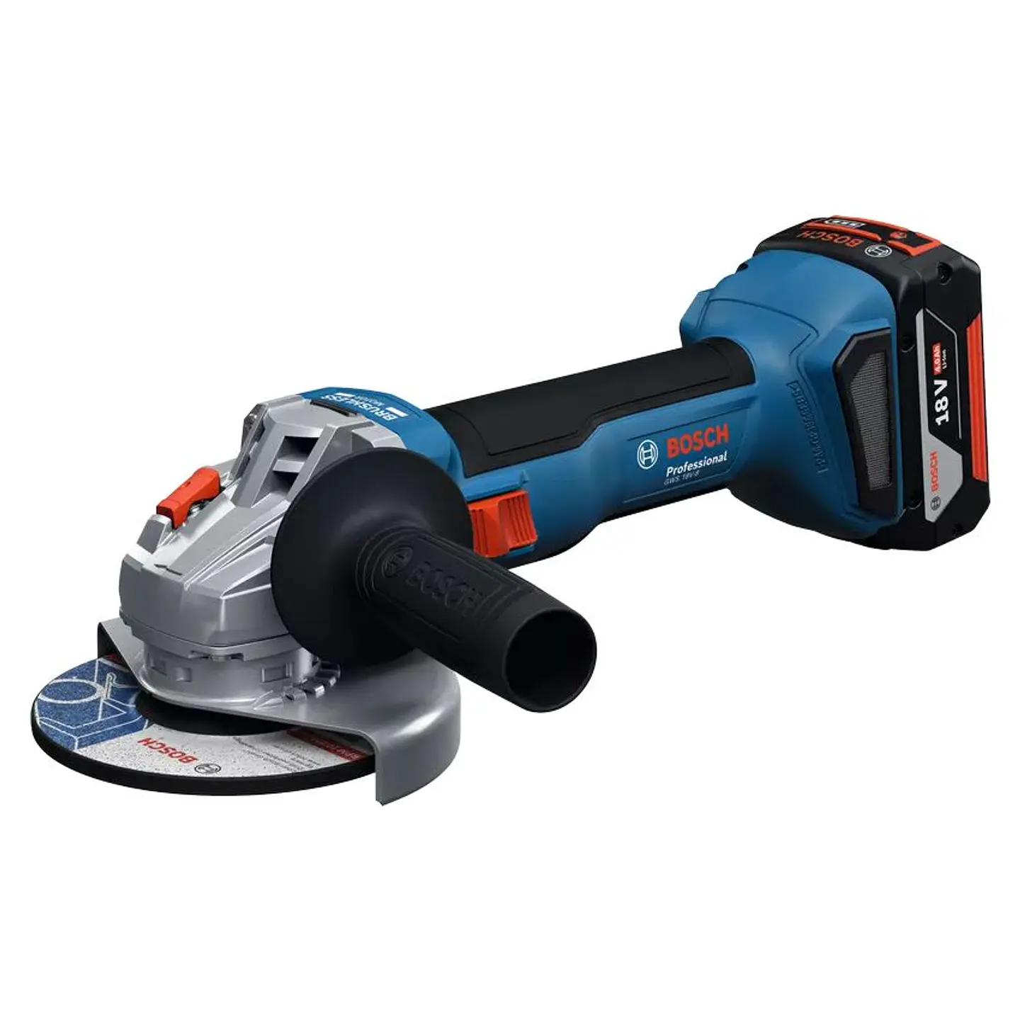 Rebarbadora sem fio GWS 18V-8 (125) + 2x baterias 18V 4.0Ah BOSCH 2