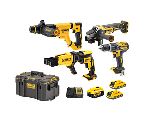 Kit de 4 Maquinas sem escovas XR18V com 3 Baterias DCK8020P3T DEWALT