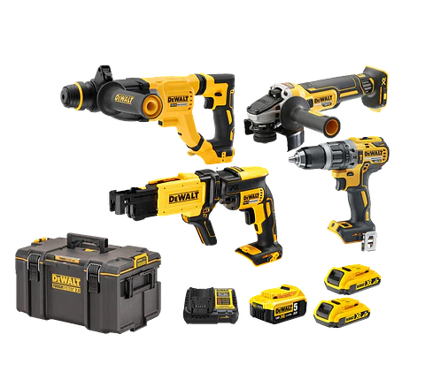 Kit de 4 Maquinas sem escovas XR18V com 3 Baterias DCK8020P3T DEWALT