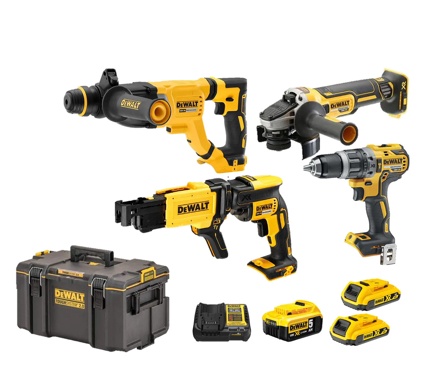 Kit de 4 Maquinas sem escovas XR18V com 3 Baterias DCK8020P3T DEWALT 1