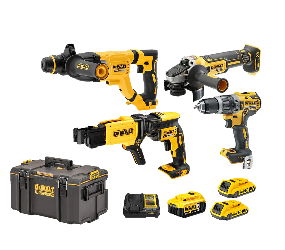 Kit de 4 Maquinas sem escovas XR18V com 3 Baterias DCK8020P3T DEWALT 1