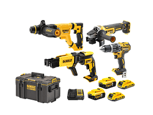 Kit de 4 Maquinas sem escovas XR18V com 4 Baterias DCK8020P4T DEWALT 