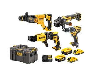 Kit de 4 Maquinas sem escovas XR18V com 4 Baterias DCK8020P4T DEWALT 