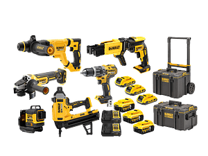 Kit de 6 Maquinas sem escovas XR18V com 6 Baterias DCK8025P6T DEWALT 