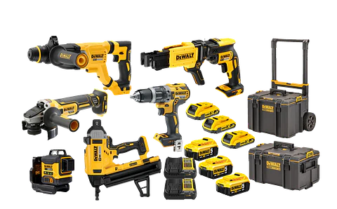 Kit de 6 Maquinas sem escovas XR18V com 6 Baterias DCK8025P6T DEWALT 