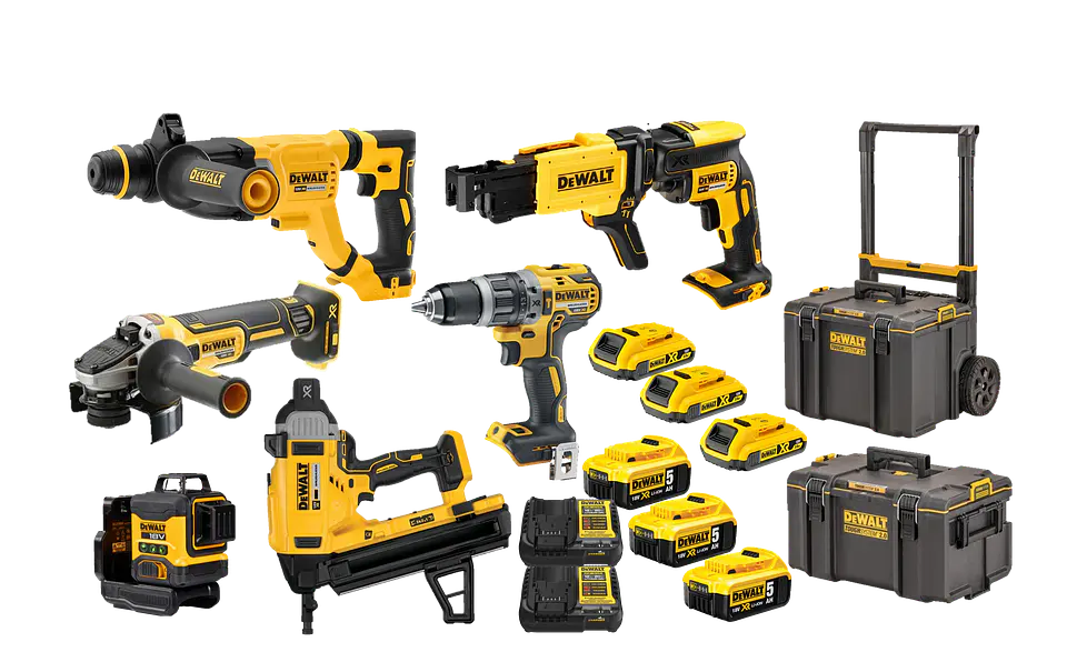 Kit de 6 Maquinas sem escovas XR18V com 6 Baterias DCK8025P6T DEWALT  1