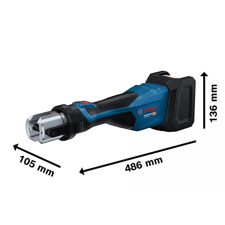 Ferramenta de prensagem sem fio GPT 18V-32 + SET 3 Mordentes U 16 / 20 / 25 BOSCH 3