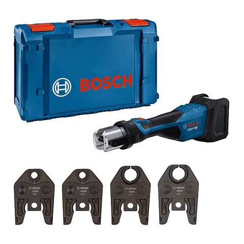 Ferramenta de prensagem sem fio GPT 18V-32 + SET 4 Mordentes U 16 / 20 / 25 / 32 BOSCH