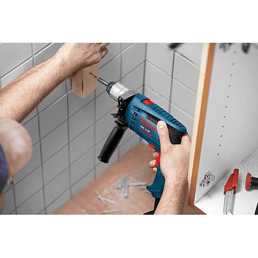 Berbequim com percussão GSB 13 RE + Set 3 brocas (5/6/8mm) BOSCH 4