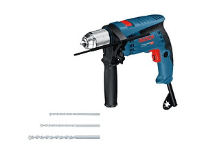 Berbequim com percussão GSB 13 RE + Set 3 brocas (5/6/8mm) BOSCH