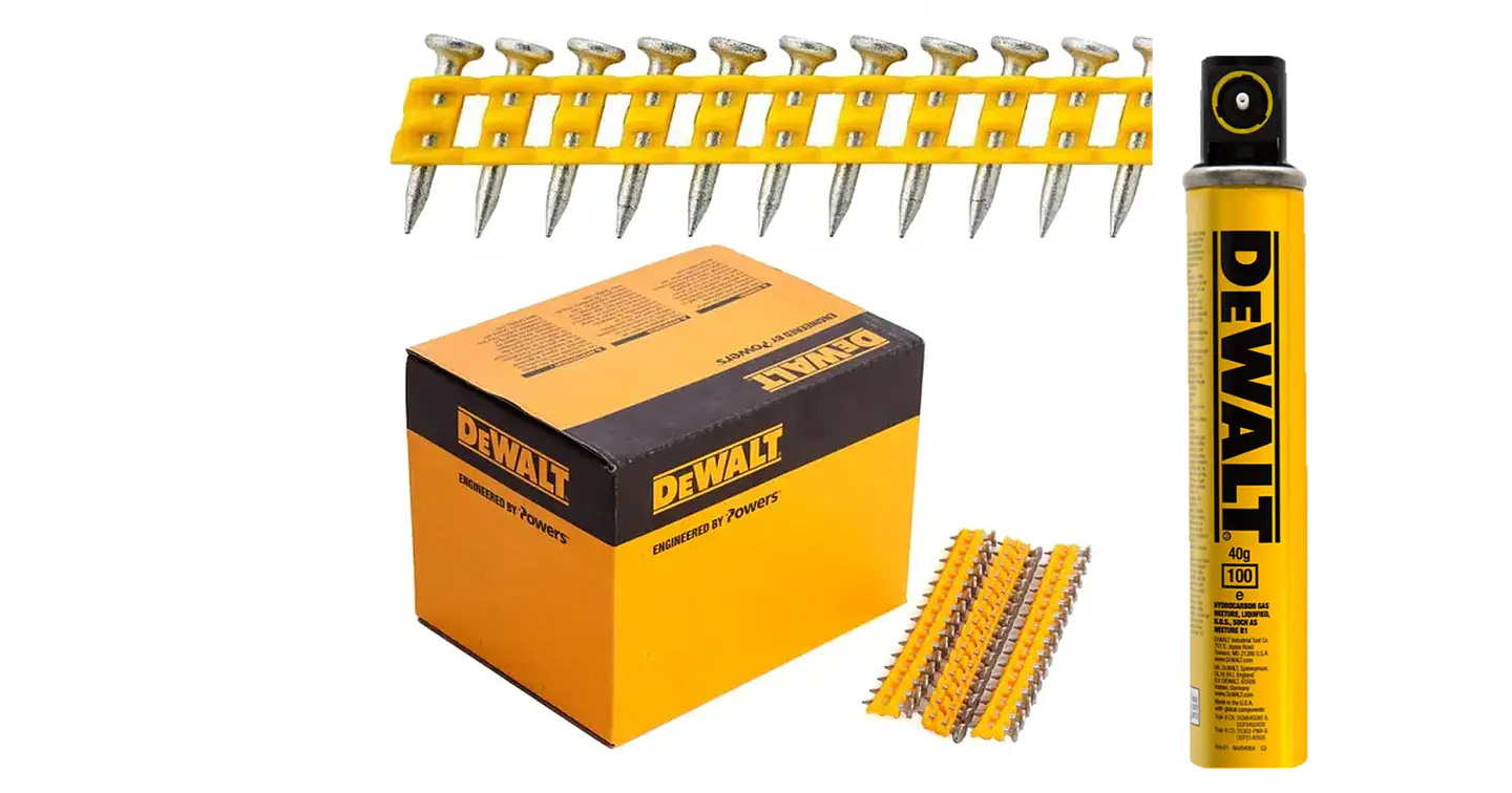 Prego Standard 2,6x20mm + Carga de Gás C6 DCN8901020/DDF8450000 DEWALT 1
