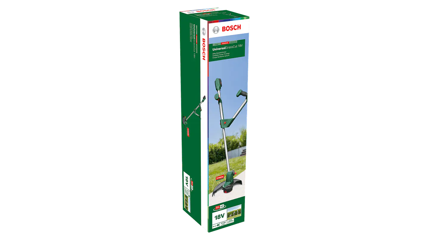 Aparador de relva sem fio UniversalGrassCut 18V-260 - 1 bateria de 2,0 Ah | carregador BOSCH 4