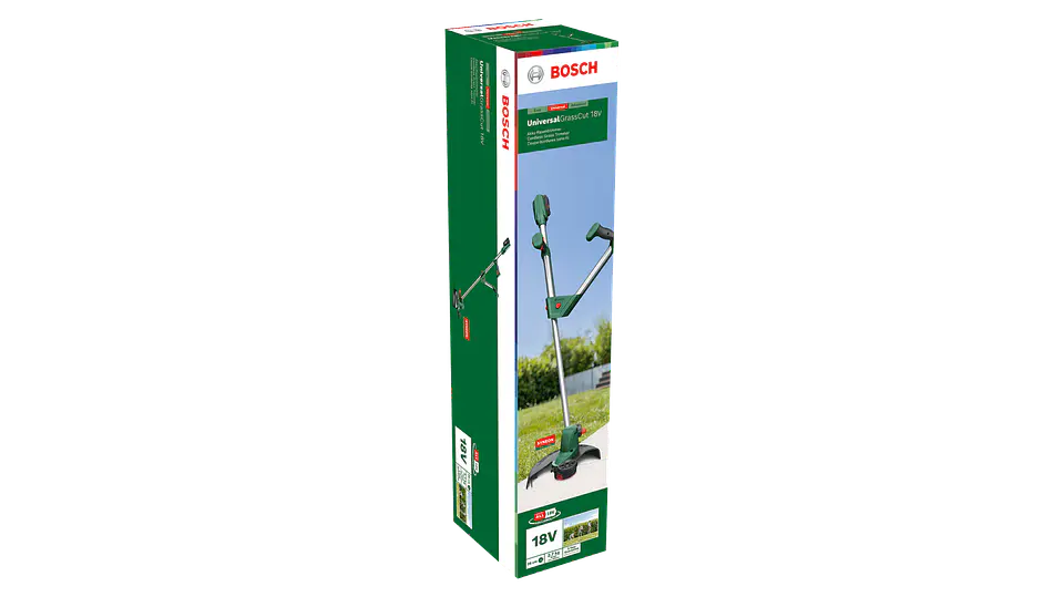 Aparador de relva sem fio UniversalGrassCut 18V-260 - 1 bateria de 2,0 Ah | carregador BOSCH 4