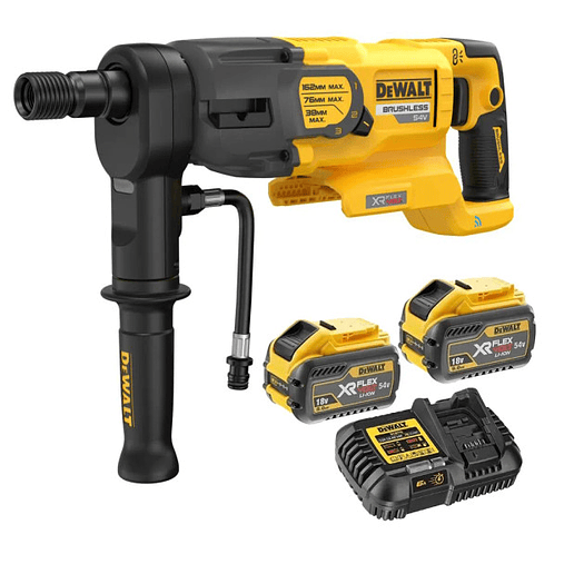 Caroteadora | Berbquim de Perfuração a Seco e Humido FlexVolt XR54V DCD150NK + 2 Baterias 9.0 Ah DEWALT 1