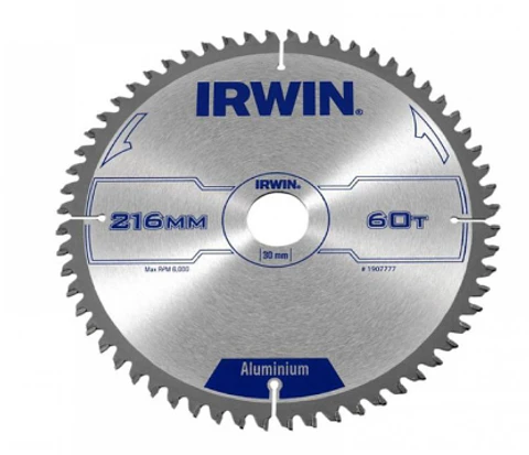Disco de Serra Corte Alumínio TCG Ø 216X30 60D 1907777 IRWIN 
