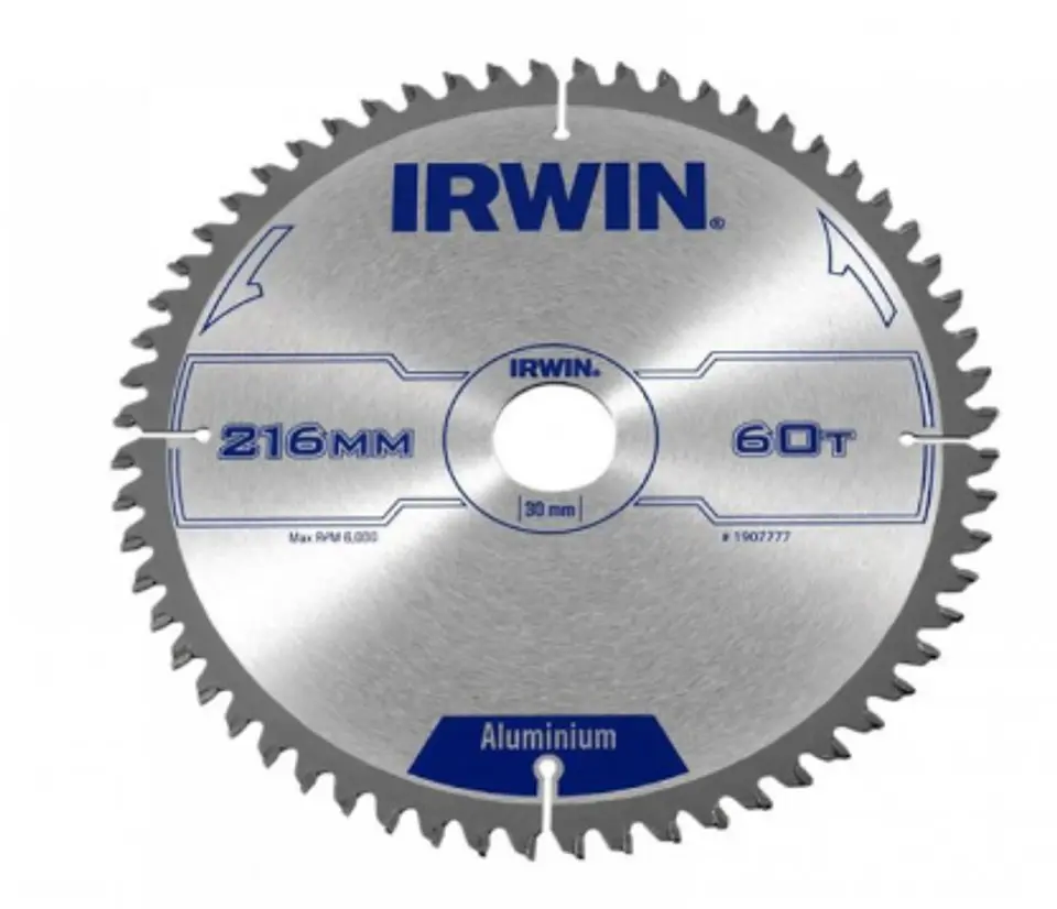 Disco de Serra Corte Alumínio TCG Ø 216X30 60D 1907777 IRWIN  1