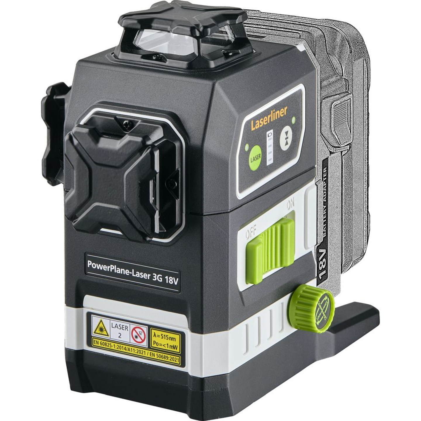 Nível laser 3 Linhas Verdes PowerPlane-Laser 3G Multi-18V LASERLINER 2