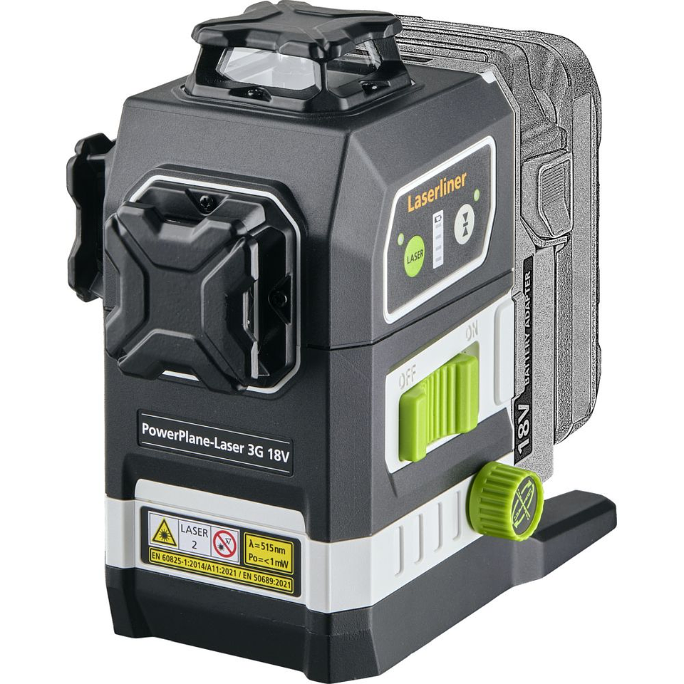 Nível laser 3 Linhas Verdes PowerPlane-Laser 3G Multi-18V LASERLINER 2