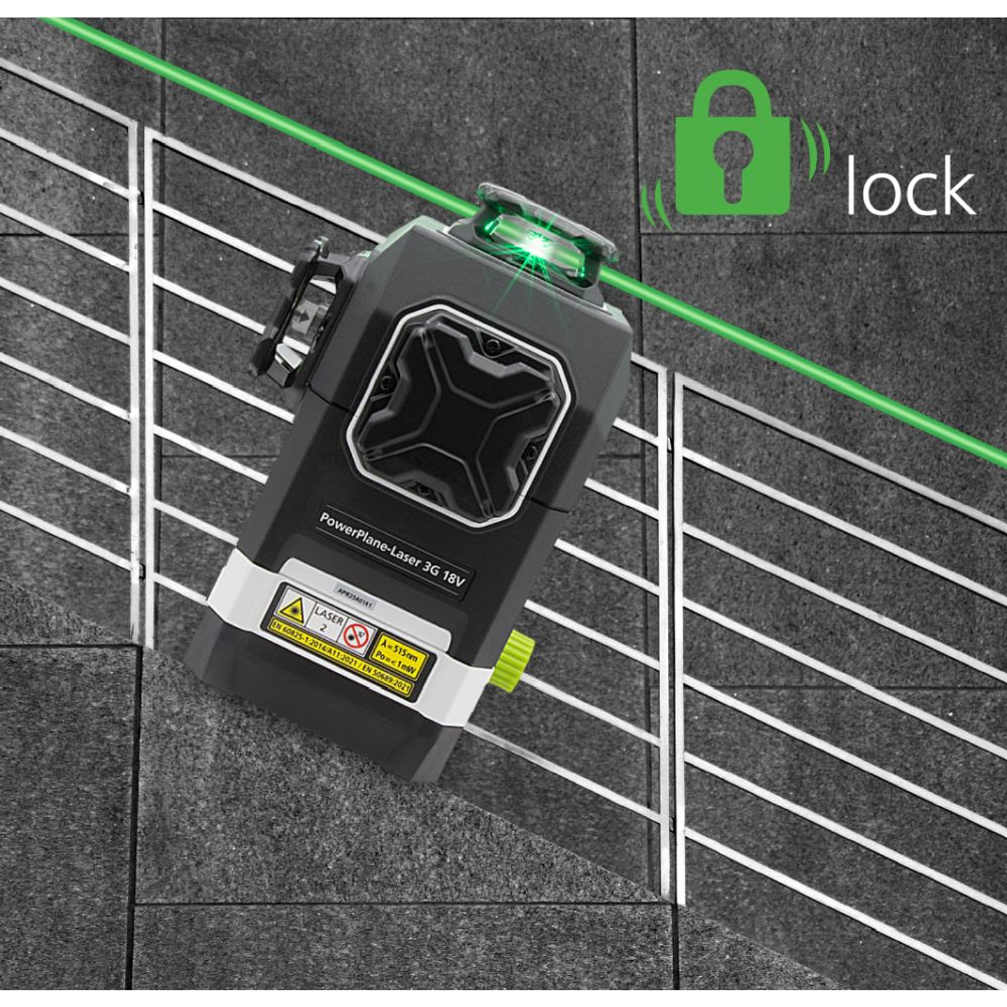 Nível laser 3 Linhas Verdes PowerPlane-Laser 3G Multi-18V LASERLINER 6