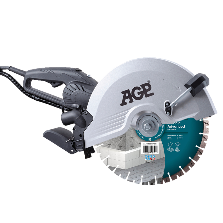 Cortadora de Betão a Húmido ou Seco Ø355 mm C14 AGP (EXCLUSIVO ONLINE) 1