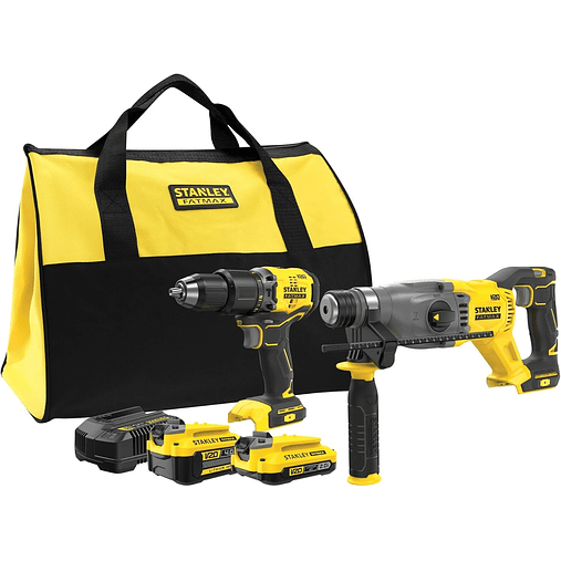 Kit Berbequim com Percussão + Martelo Sds-Plus V20-18V SFMCK216MDS FATMAX STANLEY 1