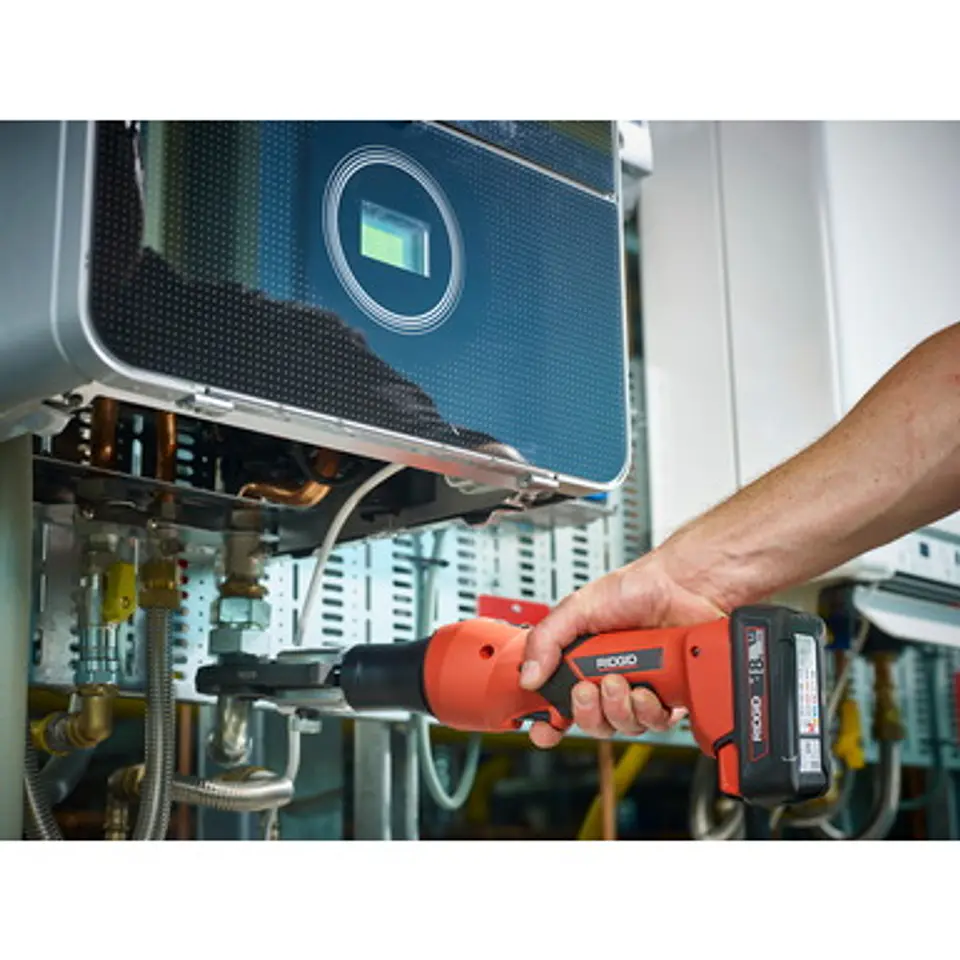 Maquina de Cravar Tubo Cobre, Aço e Aço Inox 18V RP219 + Matriz V15-22-28 RIDGID  6