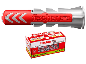 100 Un. Bucha Nylon DuoPower Ø5mm x 25mm 555005 FISCHER