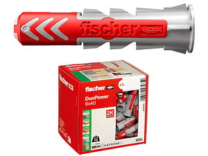 100 Un. Bucha Nylon DuoPower Ø8mm x 40mm 535455 FISCHER