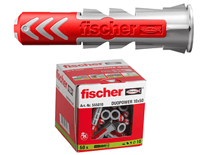 50 Un. Bucha Nylon DuoPower Ø10mm x 50mm 555010 FISCHER