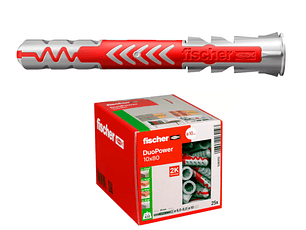 25 Un. Bucha Nylon DuoPower Ø10mm x 80mm 538252 FISCHER 